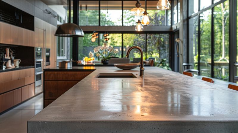 Concrete Counter Installation in Napa, CA
